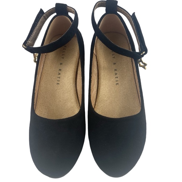 Kelly & Katie Girls Cindy Dress Pump with Ankle Strap Black Size 1 - Picture 4 of 9